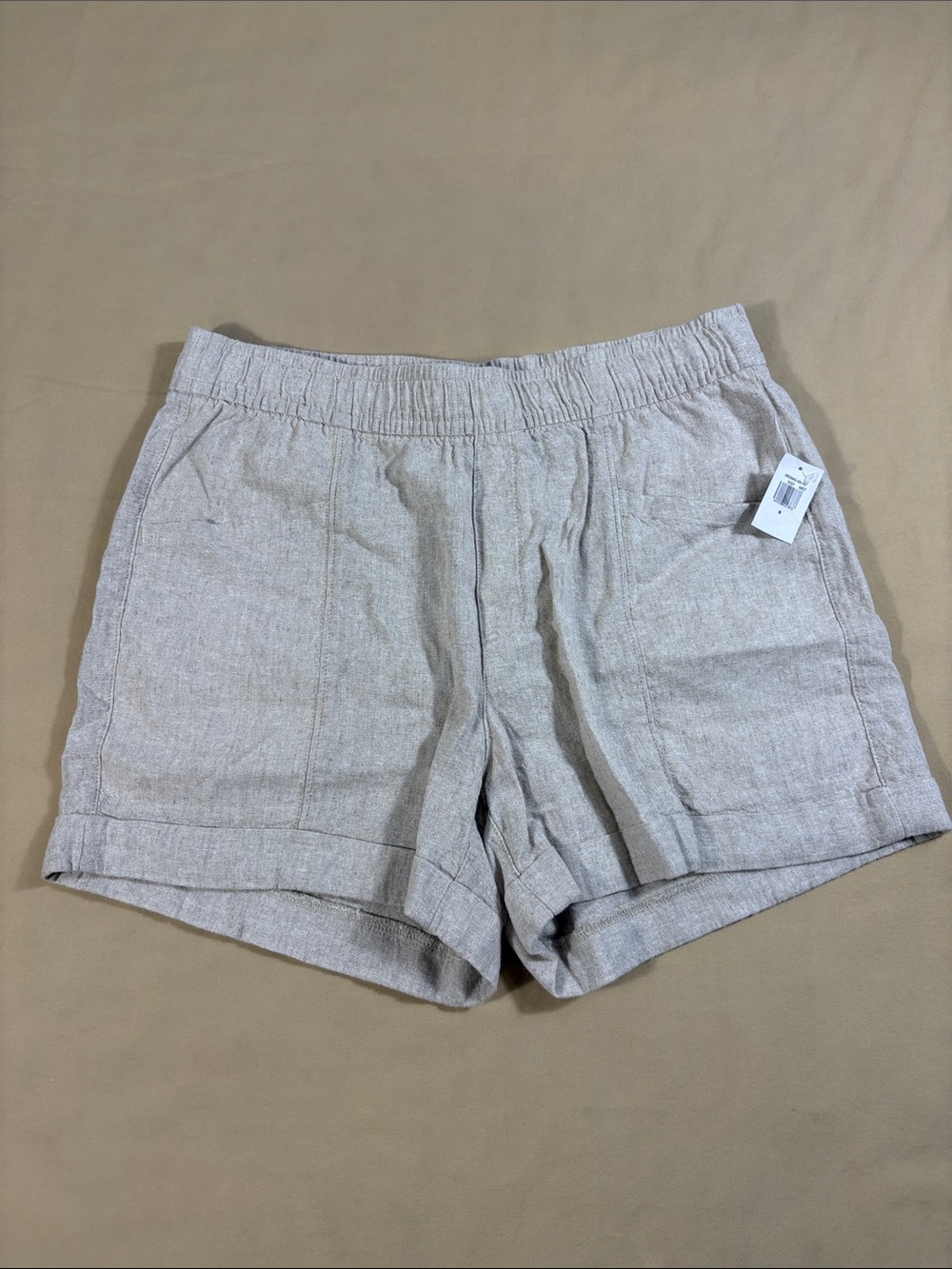 Old Navy Women’s Small Flax Linen Blend High-Rise Pull-On Casual Shorts NWT